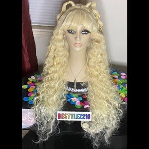 BESTYLEZ216 BESPOKE WIGS *SAILOR MOON* Wavy Platinum Blonde Synthetic Wig 32in